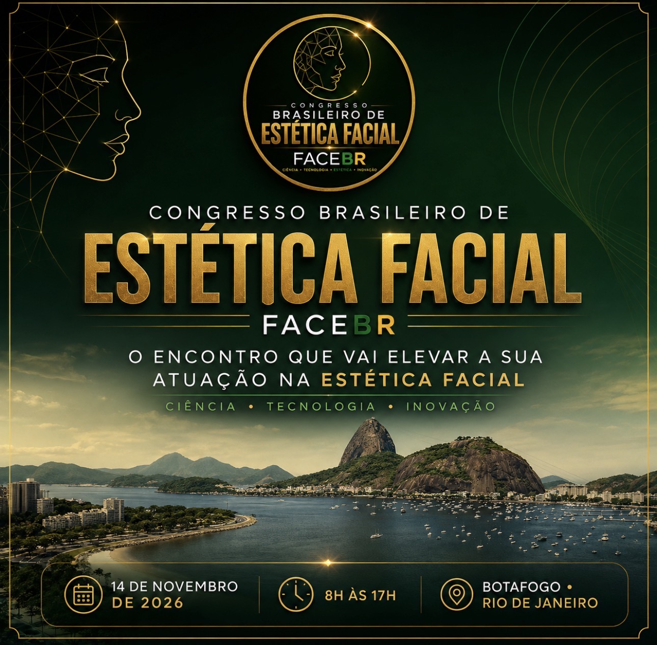 Arte oficial do Congresso Brasileiro de Estética Facial FACEBR 2026